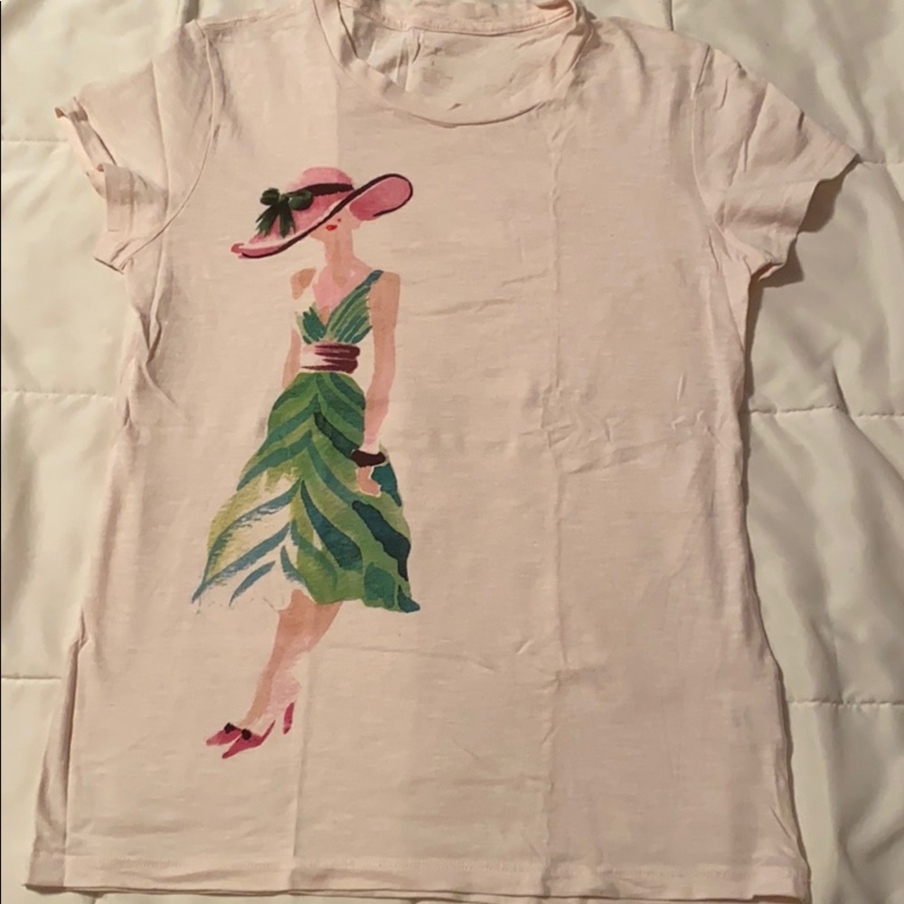 Banana Republic Light Pink Graphic Tee size small